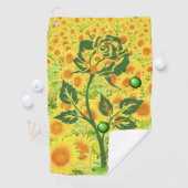 Golf Towel Floral Golfhanddoek (Insitu)