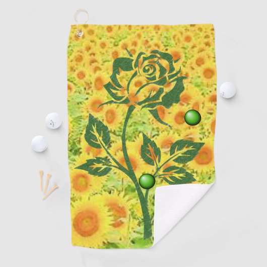 Golf Towel Floral Golfhanddoek (Insitu)