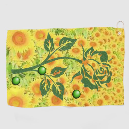 Golf Towel Floral Golfhanddoek (Horizontaal)