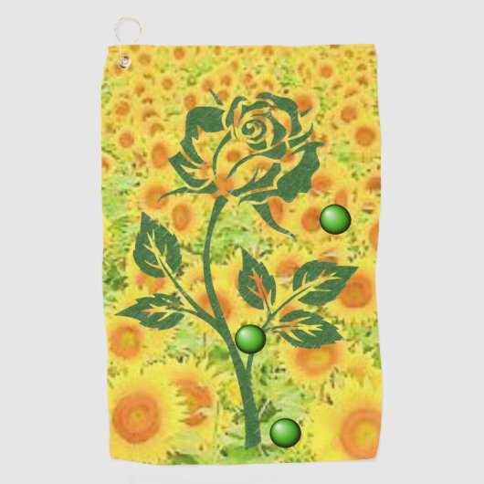 Golf Towel Floral Golfhanddoek (Voorkant)