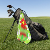 Golf Towel Floral Golfhanddoek (Groen)
