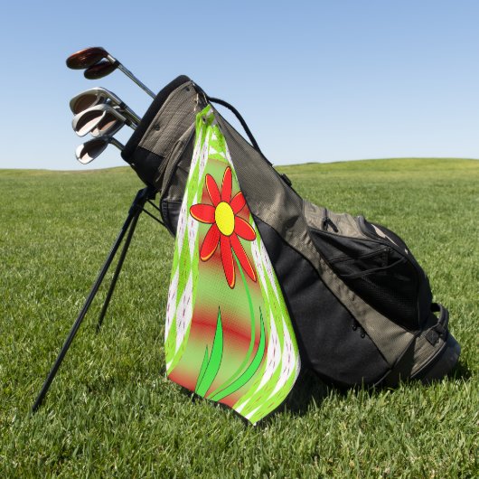 Golf Towel Floral Golfhanddoek (Groen)