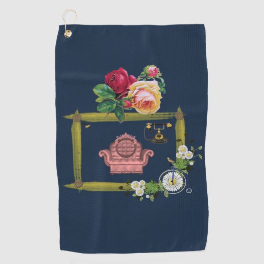 Golf Towel Floral Golfhanddoek (Voorkant)