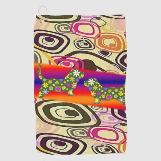 Golf Towel Floral Golfhanddoek (Voorkant)