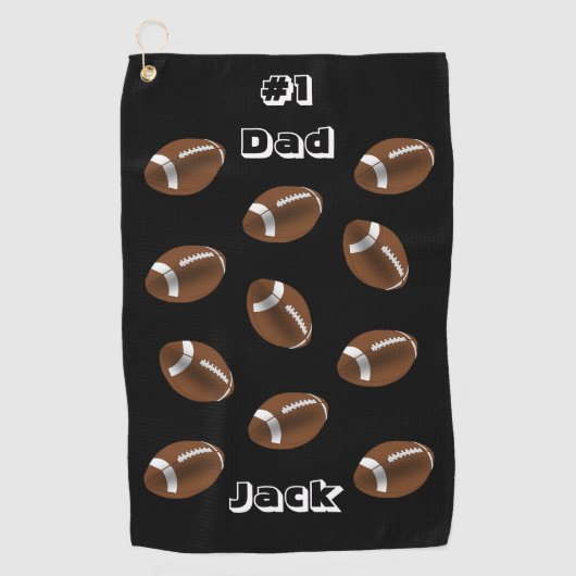 Golf Towel Football #1 Pap Golfhanddoek (Voorkant)