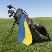 Golf Towel, gepersonaliseerd onder Oekraïense vlag Golfhanddoek (Groen)