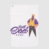Golf Towel, geschikt voor een koning: Beste pap ed Golfhanddoek (Voorkant)