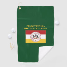 GOLF TOWEL (groen) met PMC FLAG logo