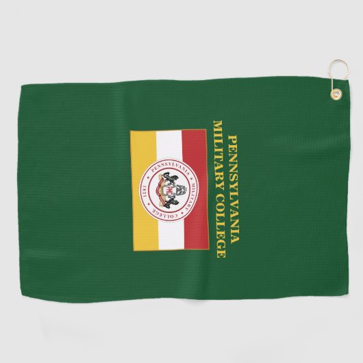 GOLF TOWEL (groen) met PMC FLAG logo Golfhanddoek (Horizontaal)