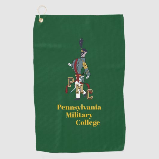 GOLF TOWEL (groen) met PMC Proud Cadet logo Golfhanddoek (Voorkant)
