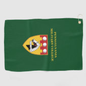 GOLF TOWEL (groen) met PMC SEAL logo Golfhanddoek (Horizontaal)