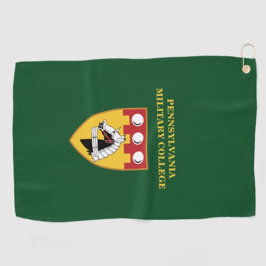 GOLF TOWEL (groen) met PMC SEAL logo Golfhanddoek (Horizontaal)