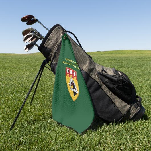 GOLF TOWEL (groen) met PMC SEAL logo Golfhanddoek (Groen)