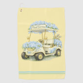 Golf Towel | Hydrangea Floral Fairway Gift Golfhanddoek (Voorkant)