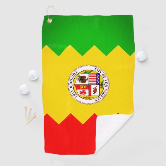 Golf Towel met Afbeelding van de vlag van de stad  Golfhanddoek (Insitu)