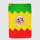 Golf Towel met Afbeelding van de vlag van de stad Golfhanddoek (Voorkant)