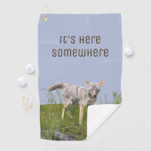 Golf Towel met coyote Golfhanddoek (Insitu)