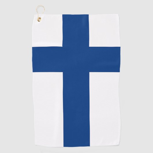 Golf Towel met Finse vlag Golfhanddoek (Voorkant)