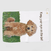 Golf Towel met gouden doodle Golfhanddoek (Horizontaal)