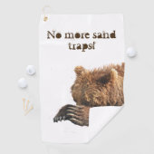 Golf Towel met grizzly beer Golfhanddoek (Insitu)