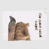 Golf Towel met grizzly beer Golfhanddoek (Horizontaal)