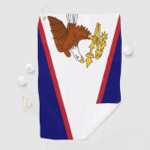 Golf Towel met vlag van American Samoa, Verenigde  Golfhanddoek (Insitu)