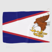 Golf Towel met vlag van American Samoa, Verenigde  Golfhanddoek (Horizontaal)
