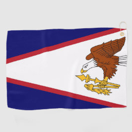 Golf Towel met vlag van American Samoa, Verenigde Golfhanddoek