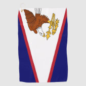 Golf Towel met vlag van American Samoa, Verenigde  Golfhanddoek (Voorkant)