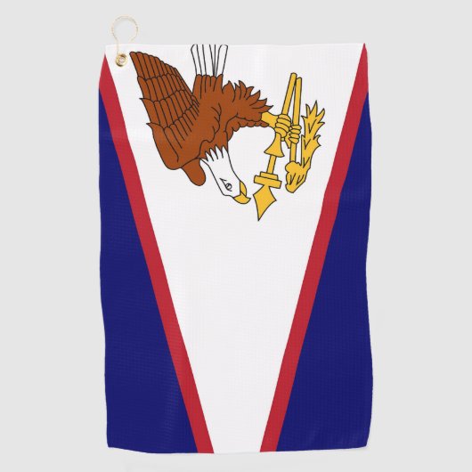 Golf Towel met vlag van American Samoa, Verenigde  Golfhanddoek (Voorkant)