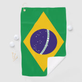 Golf Towel met vlag van Brazilië Golfhanddoek (Insitu)