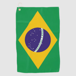 Golf Towel met vlag van Brazilië Golfhanddoek
