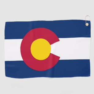Golf Towel met vlag van Colorado, Verenigde Staten Golfhanddoek