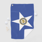 Golf Towel met vlag van Houston City, Verenigde St Golfhanddoek (Insitu)