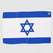 Golf Towel met vlag van Israël Golfhanddoek (Horizontaal)