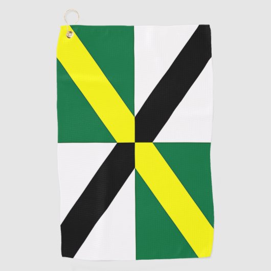 Golf Towel met vlag van Monterey City, Verenigde S Golfhanddoek (Voorkant)