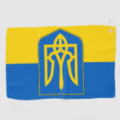 Golf Towel met vlag van Oekraïne Golfhanddoek (Horizontaal)