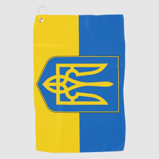 Golf Towel met vlag van Oekraïne Golfhanddoek (Voorkant)