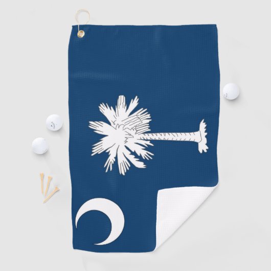 Golf Towel met vlag van South Carolina, VS Golfhanddoek (Insitu)