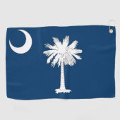 Golf Towel met vlag van South Carolina, VS Golfhanddoek (Horizontaal)
