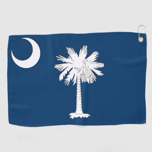 Golf Towel met vlag van South Carolina, VS Golfhanddoek (Horizontaal)