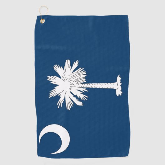 Golf Towel met vlag van South Carolina, VS Golfhanddoek (Voorkant)