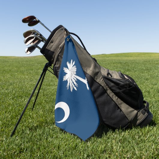 Golf Towel met vlag van South Carolina, VS Golfhanddoek (Groen)