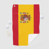 Golf Towel met vlag van Spanje Golfhanddoek (Insitu)