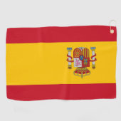 Golf Towel met vlag van Spanje Golfhanddoek (Horizontaal)