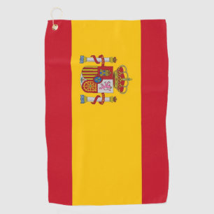 Golf Towel met vlag van Spanje Golfhanddoek