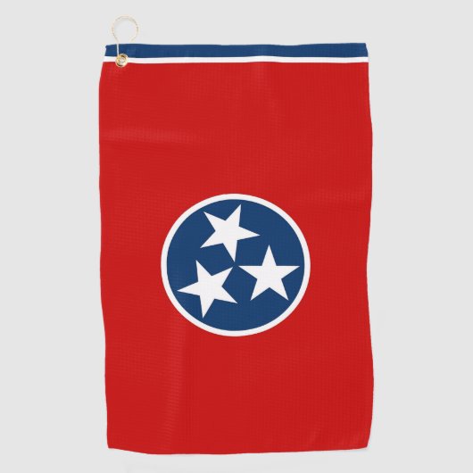 Golf Towel met vlag van Tennessee, Verenigde State Golfhanddoek (Voorkant)