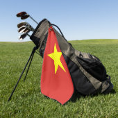 Golf Towel met vlag van Vietnam Golfhanddoek (Groen)