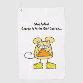 Golf Towel Mouse Cheese Pizza Golfhanddoek (Voorkant)