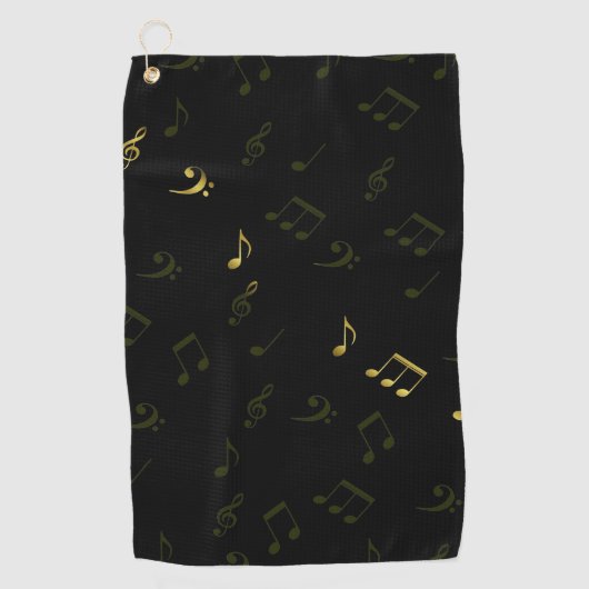 Golf Towel, muziek, set, home, noten, kleurrijk Golfhanddoek (Voorkant)